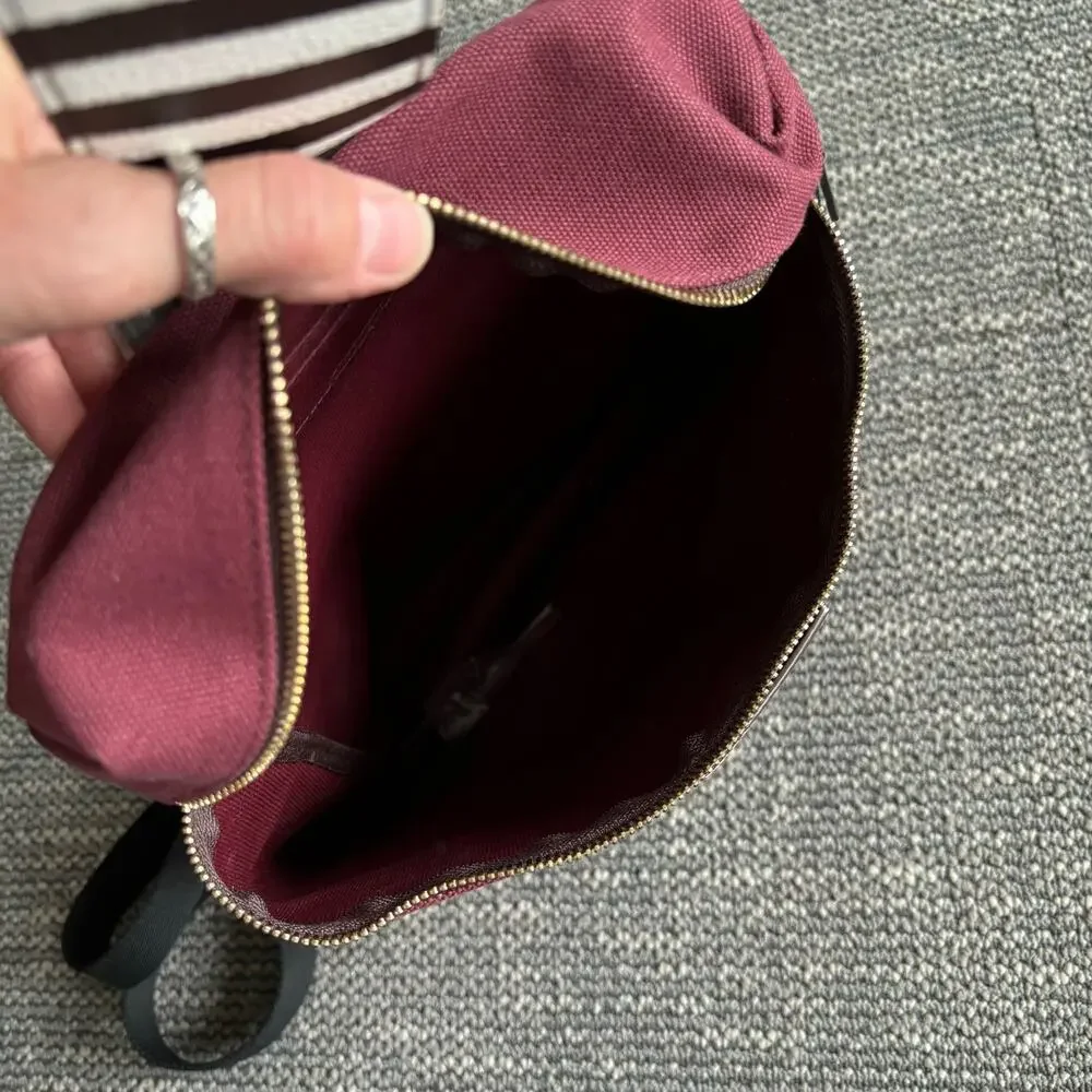 HENRI BENDEL NEW CANVAS PURSE BACKPACK CONVERTIBLE MEDIUM SIZE LIMITED EDITION